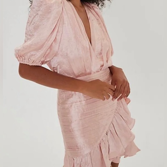 Ronny Kobo Collection Dresses & Skirts - Retail $448 Ronny Kobo Mindy Puff-Sleeve Dress in Blush